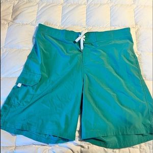 Kanu Women’s Swim Board Shorts 2X Teal